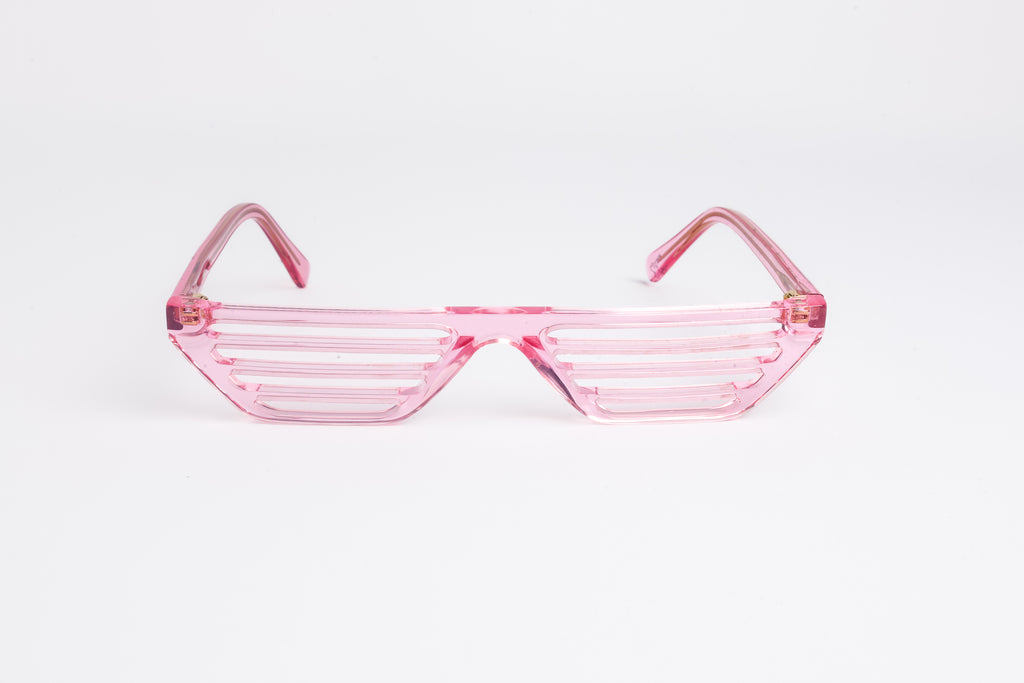 Vanella Shutter Shades 2.0 | Pink Lemonade Lucite Cat-Eye Statement Sunglasses