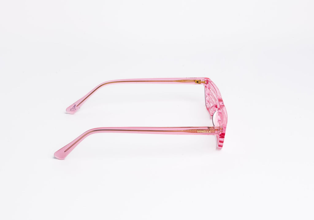 Vanella Shutter Shades 2.0 | Pink Lemonade Lucite Cat-Eye Statement Sunglasses