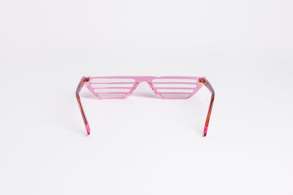 Vanella Shutter Shades 2.0 | Pink Lemonade Lucite Cat-Eye Statement Sunglasses