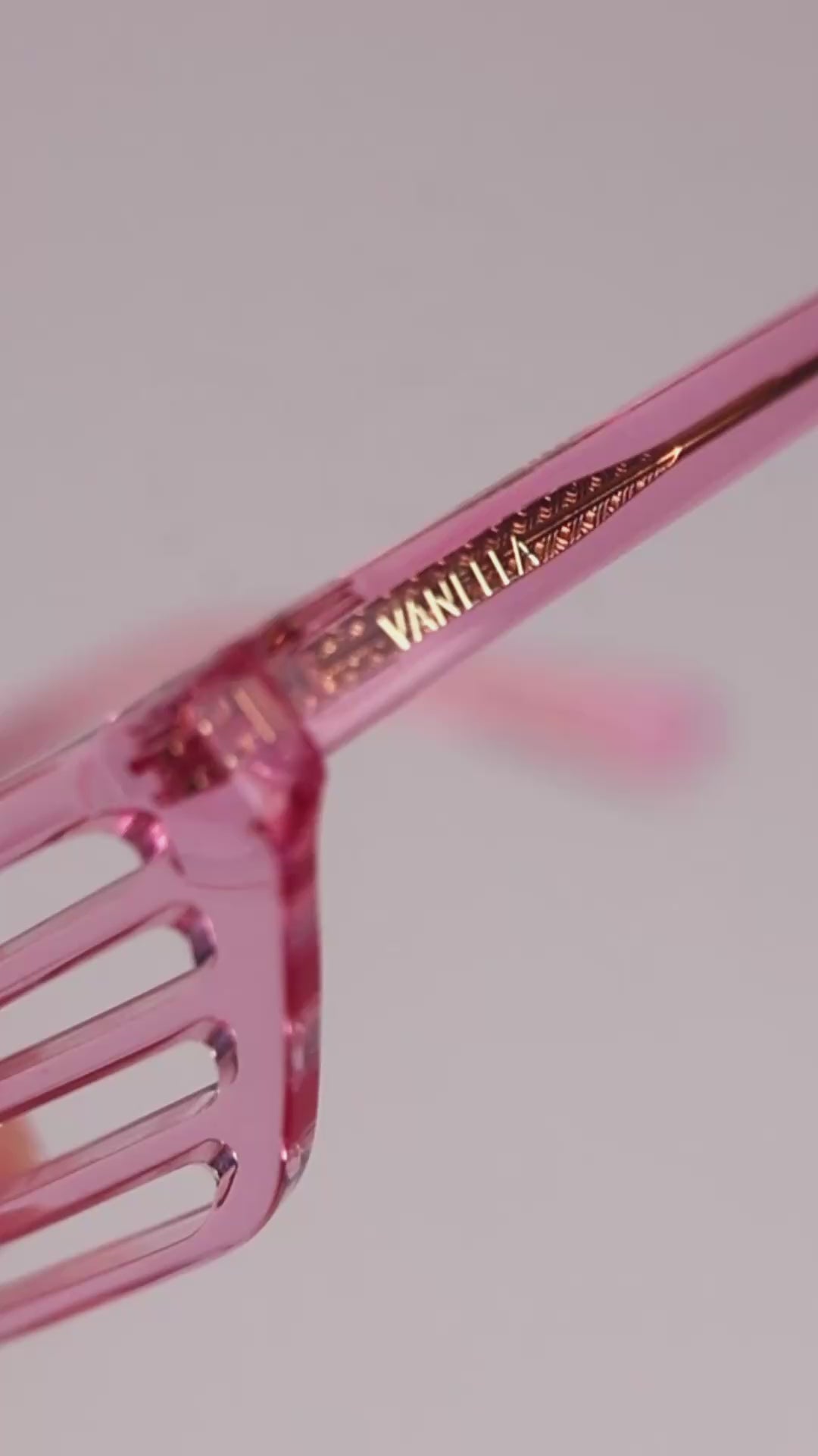 Vanella Shutter Shades 2.0 | Pink Lemonade Lucite Cat-Eye Statement Sunglasses